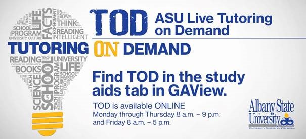 TOD - ASU Live Tutoring on Demand Banner