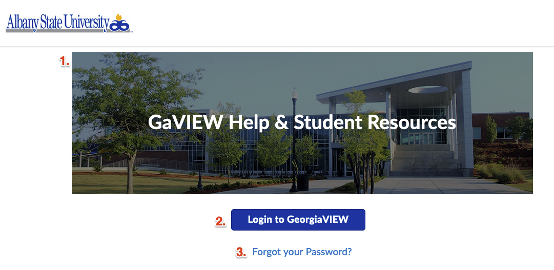 Screen Shot of the GeorgiaVIEW login page